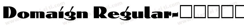 Domaign Regular字体转换